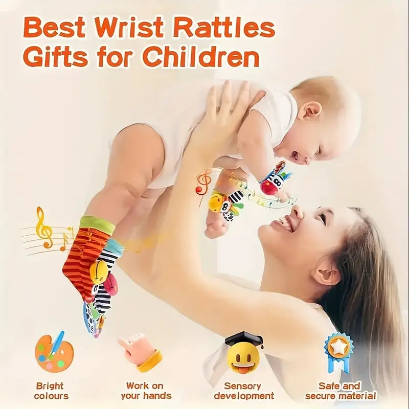 Toddler Entertainment -  Stuffed Plushies - For Wrists and Feet  - 4pcs